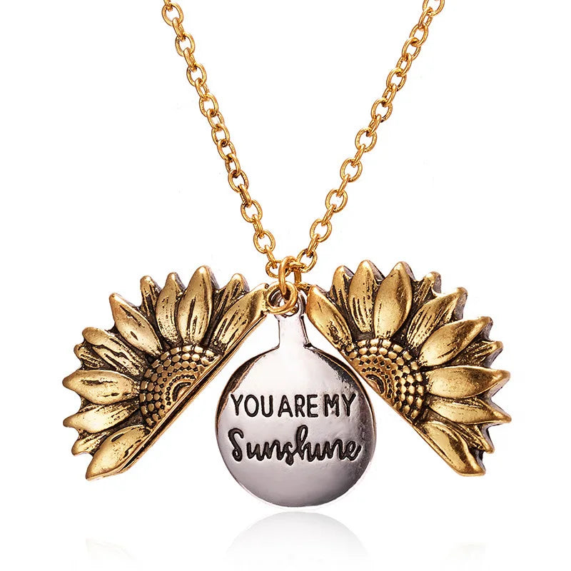 Sunflower love online necklace